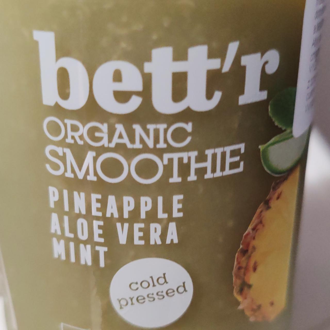 Fotografie - Organic Smoothie Pineapple Aloe vera Mint Bett'r