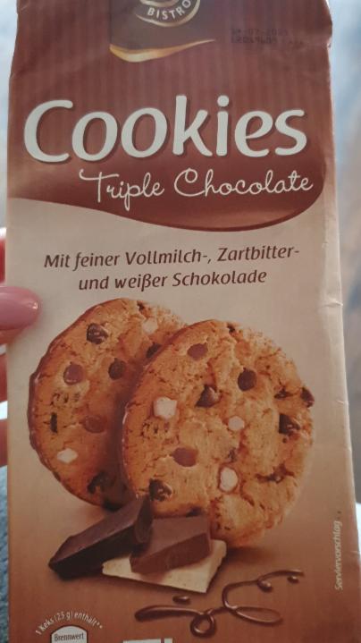 Fotografie - Choco Bistro Cookies Triple Chocolate