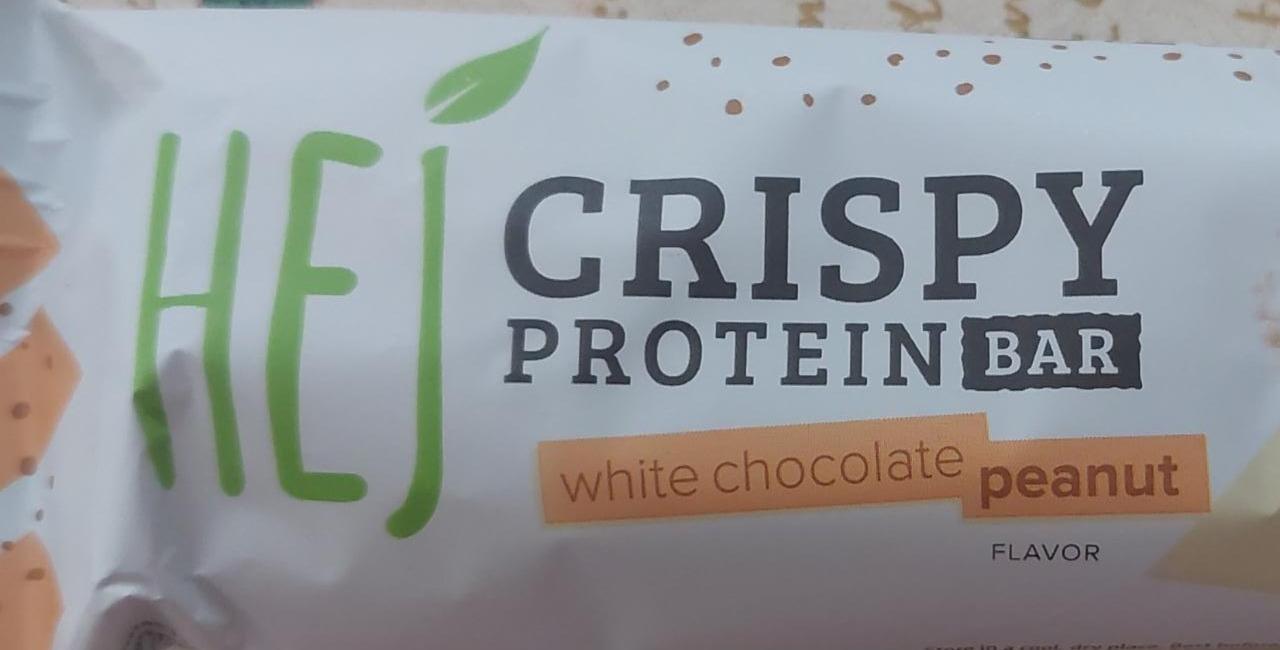 Fotografie - Crispy protein bar white chocolate peanut Hej