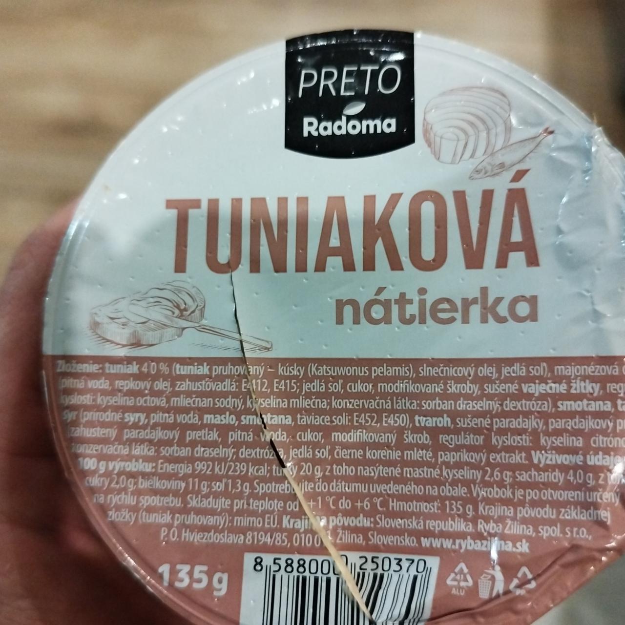 Fotografie - Tuniaková nátierka Preto Radoma