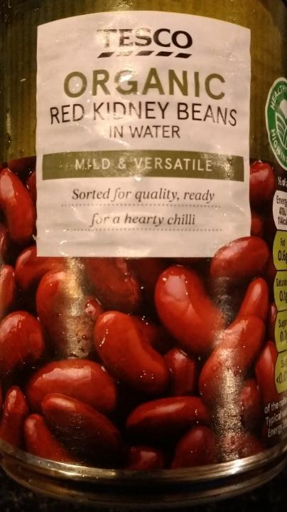 Fotografie - Red Kidney Beans in Water Tesco Organic