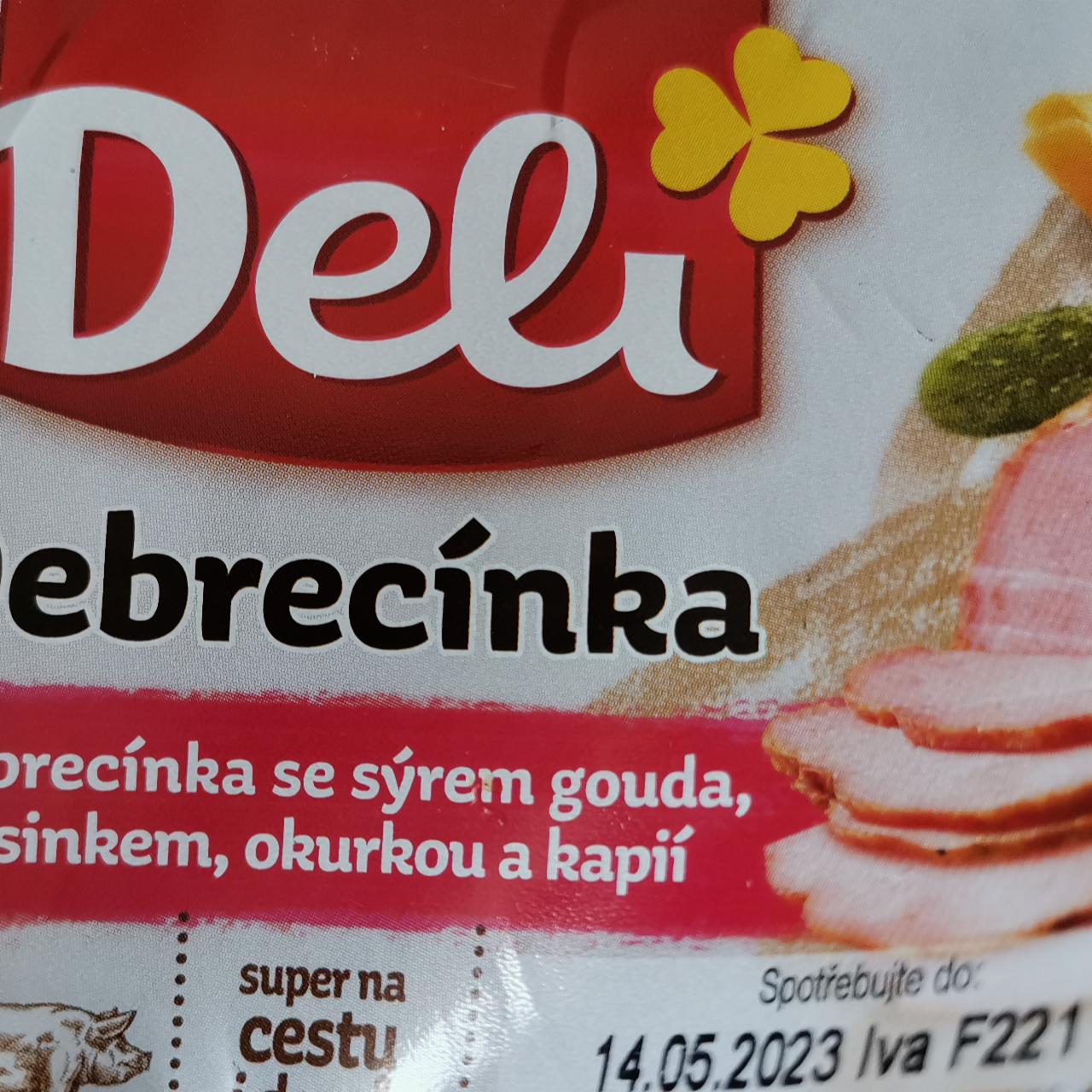 Fotografie - Debrecínka se sýrem gouda, dresinkem, okurkou a kapií Deli