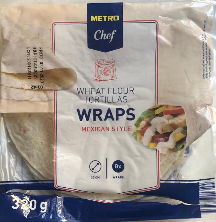 Fotografie - Wheat flour tortillas wraps mexican style Metro Chef