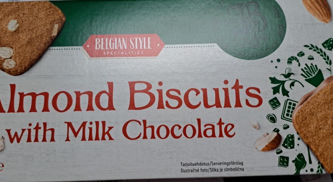 Fotografie - Almond Bicsuits with milk chocolate Belgian style