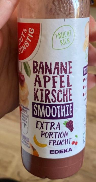 Fotografie - Banane Apfel Kirsche Smoothie Gut&Günstig