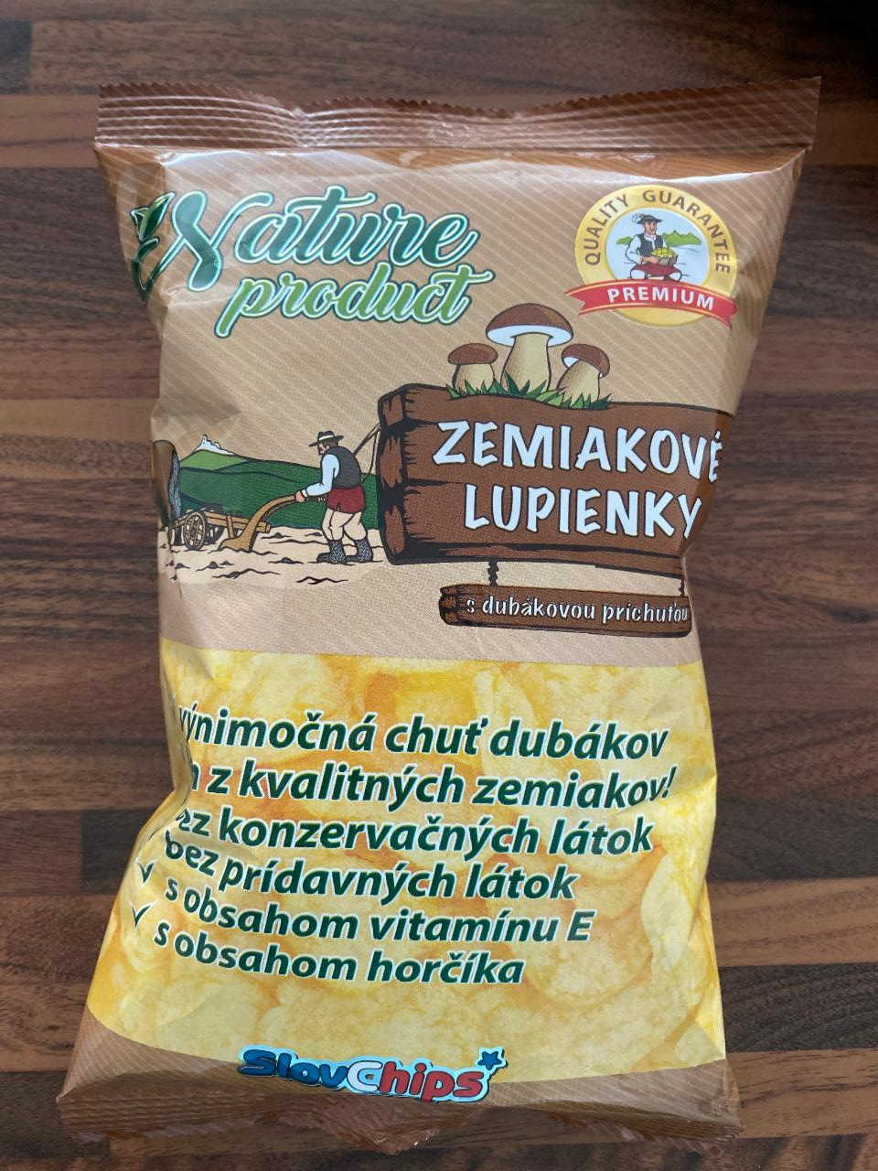 Fotografie - Zemiakové lupienky s dubákovou príchuťou Nature product SlovChips