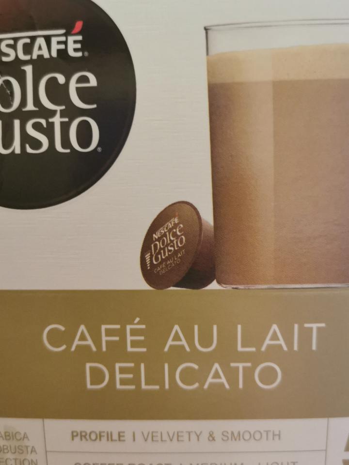 Fotografie - Café Au Lait Delicato Nescafe Dolce Gusto (hodnoty pre prášok)