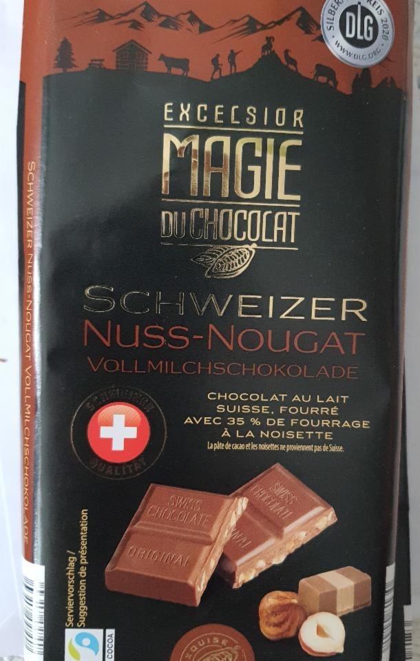 Fotografie - Excelsior Magie Schweizer nuss-nougat vollmilchschocolate