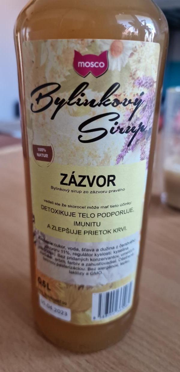 Fotografie - Bylinkový sirup Zázvor Mosco