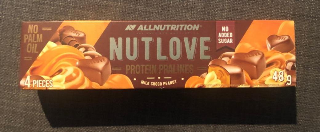 Fotografie - Allnutrition NUTLOVE protein pralines milk choco peanut