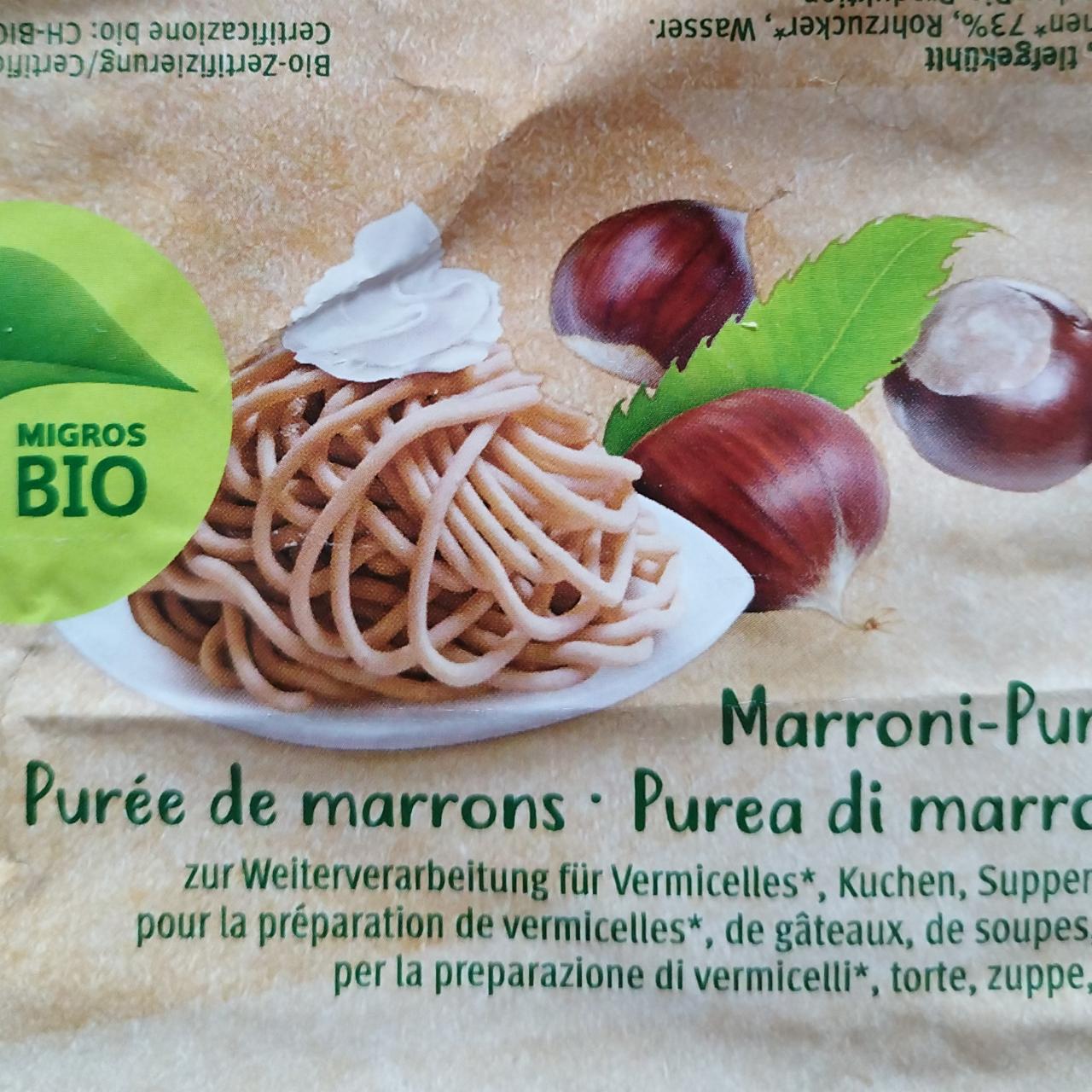 Fotografie - Marroni - Purée Migros Bio