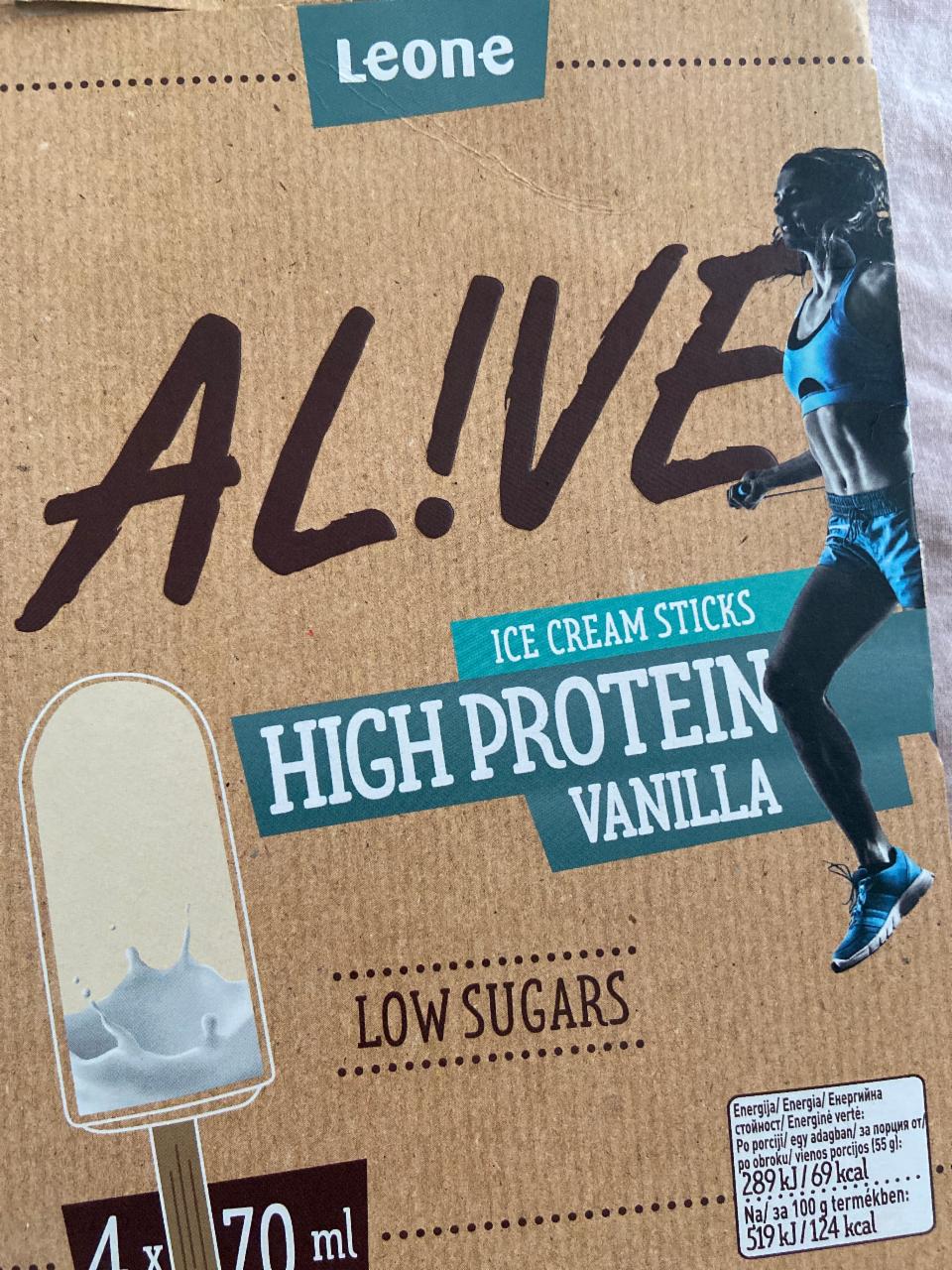 Fotografie - AL!VE High Protein ice cream sticks Vanilla Leone