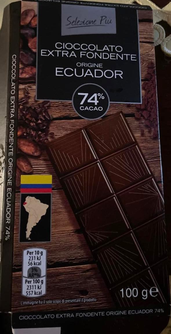 Fotografie - Cioccolato extra fondente origine ecuador 74%