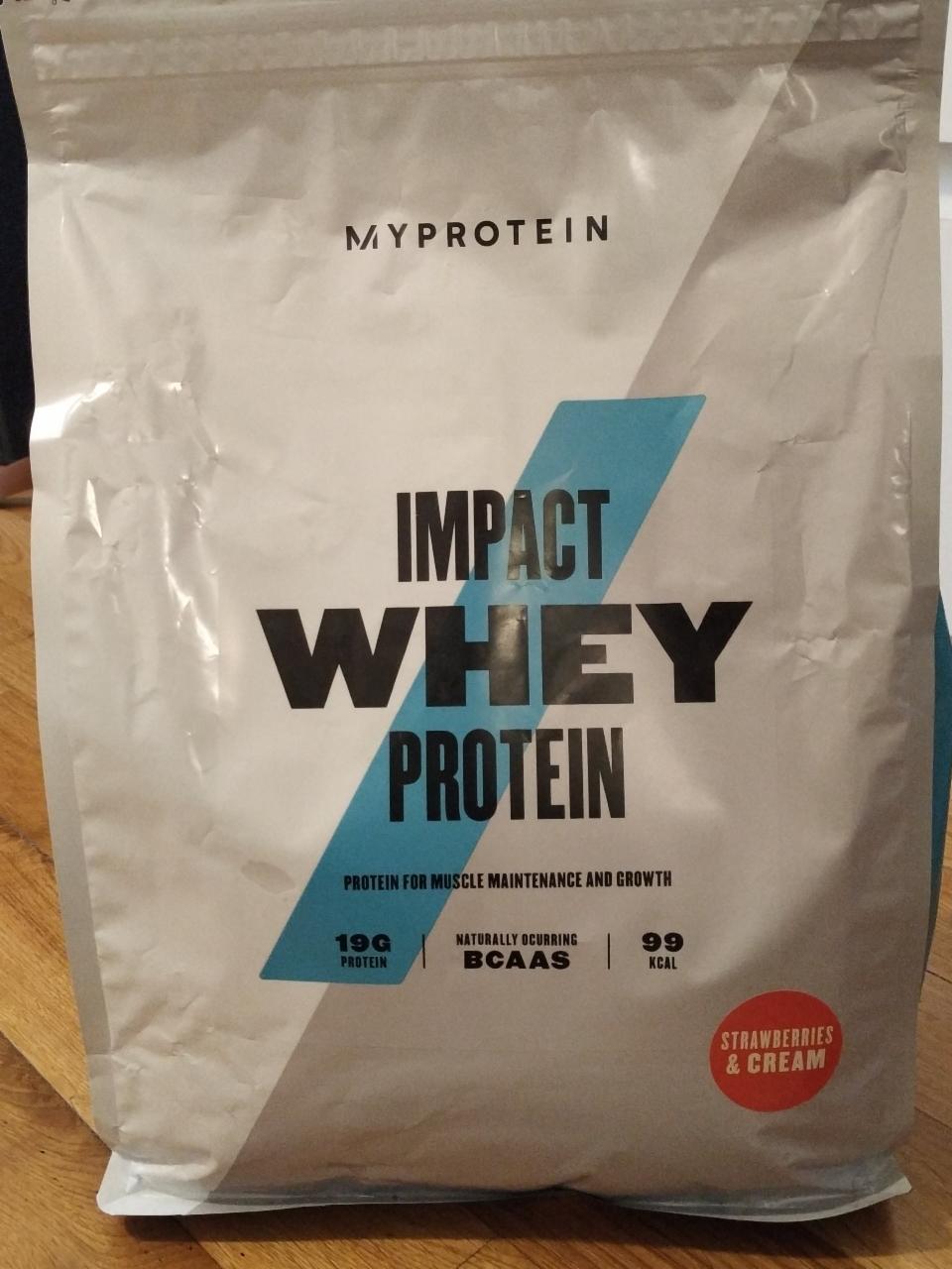 Fotografie - Impact Whey Protein Strawberries & cream MyProtein