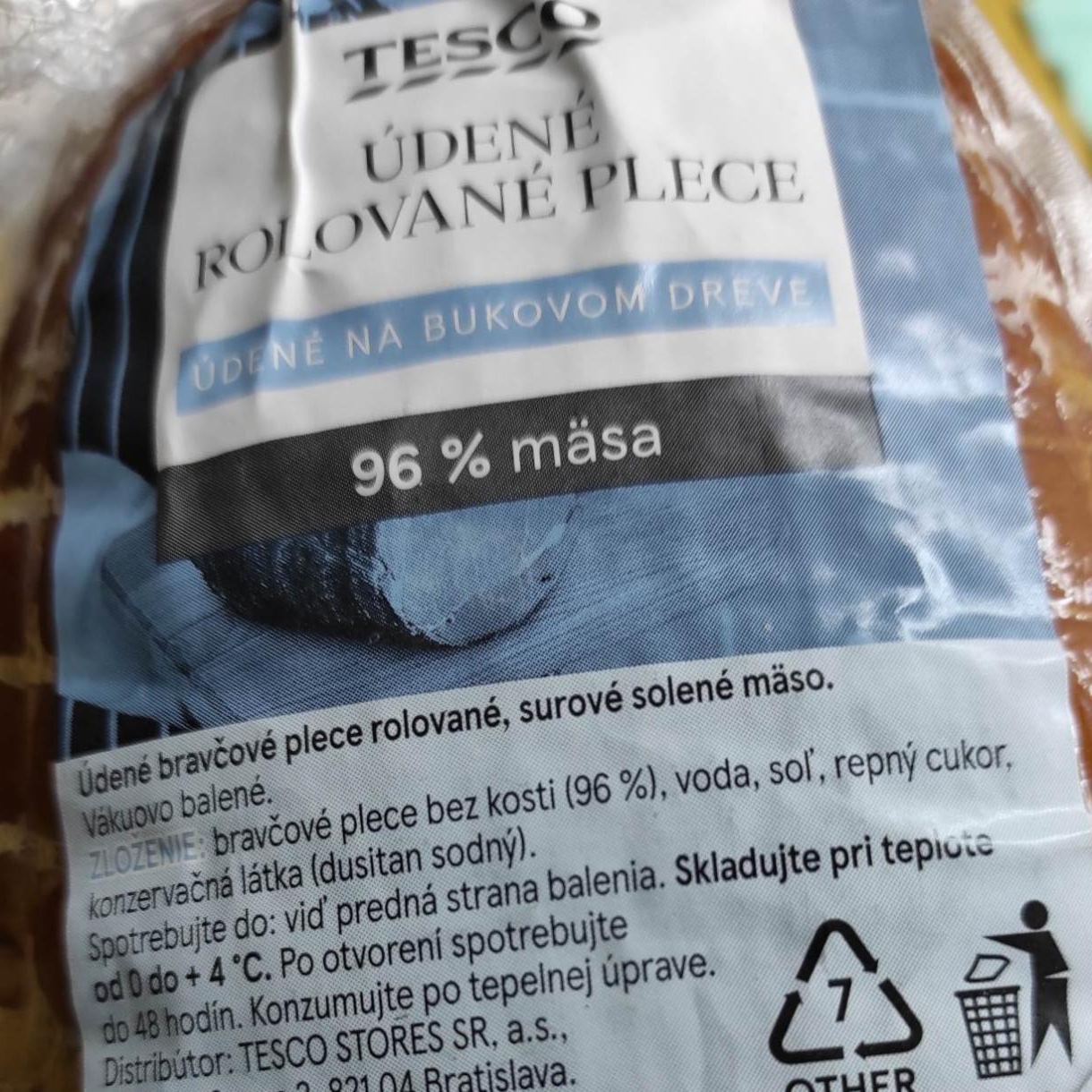 Fotografie - Údené rolované plece 96 % mäsa Tesco