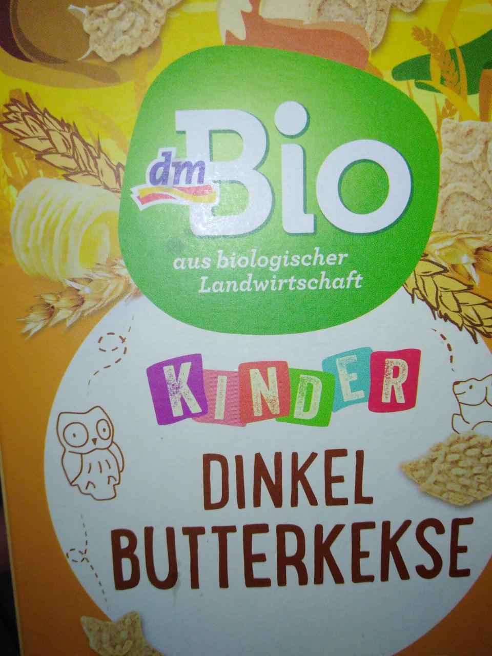 Fotografie - kinder Dinkel Butterkekse špaldové máslové sušenky dmBio