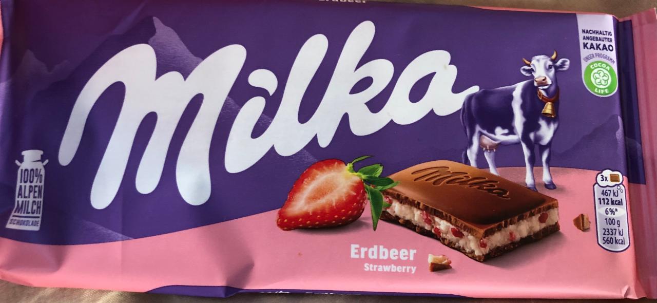 Fotografie - Milka čokoláda jahodová