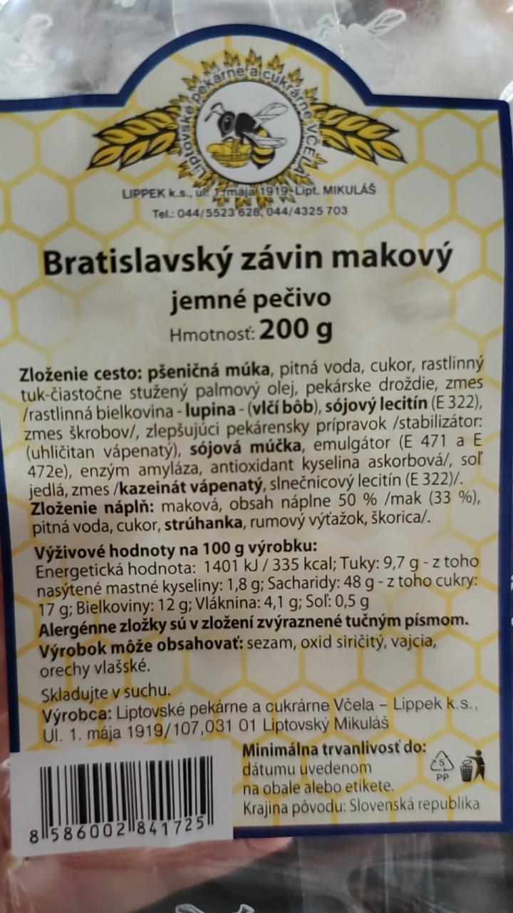 Fotografie - Bratislavský závin makový Lippek