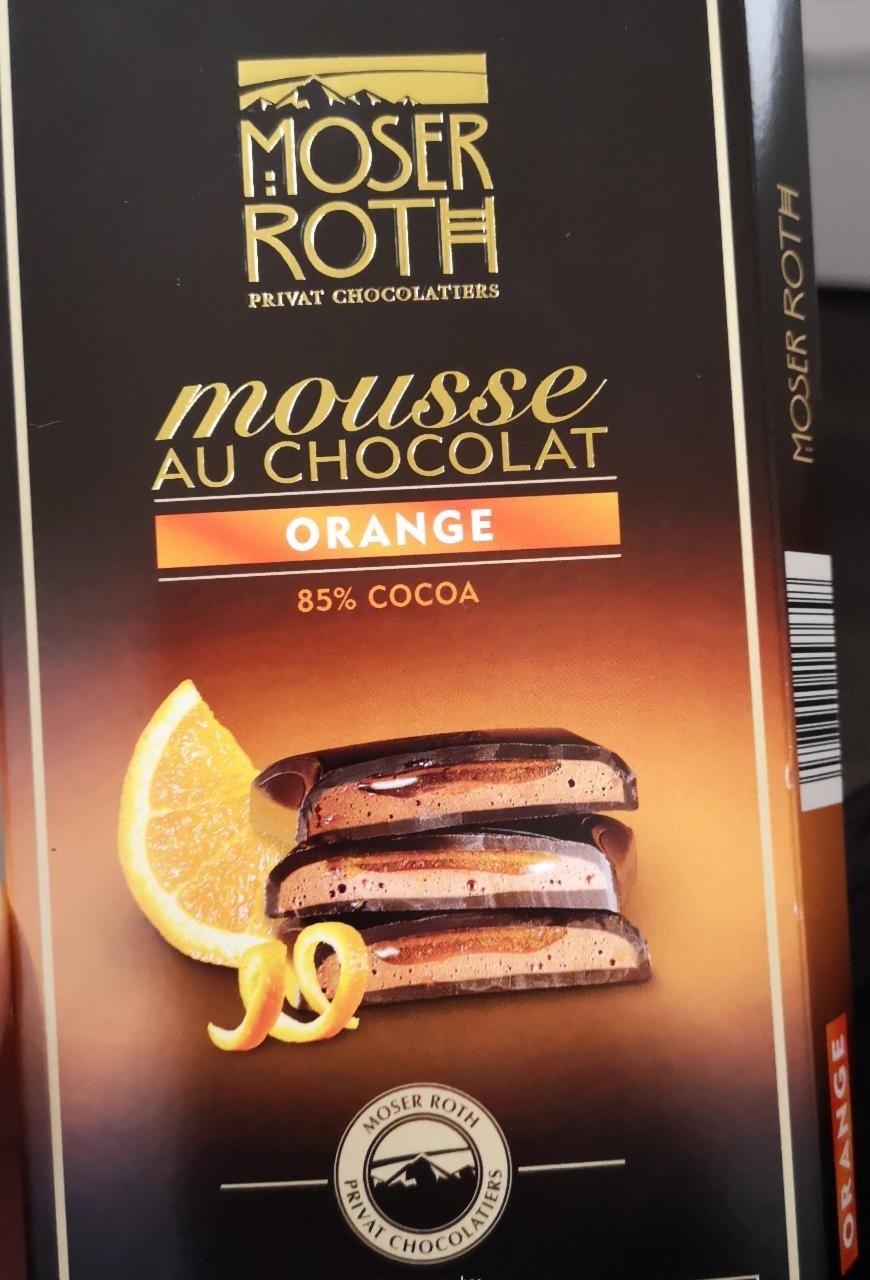 Fotografie - Mousse au Chocolat Orange 85% cocoa Moser Roth