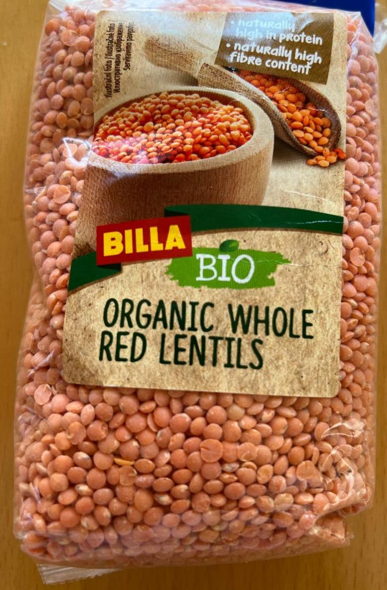 Fotografie - Organic Whole Red Lentils Billa Bio