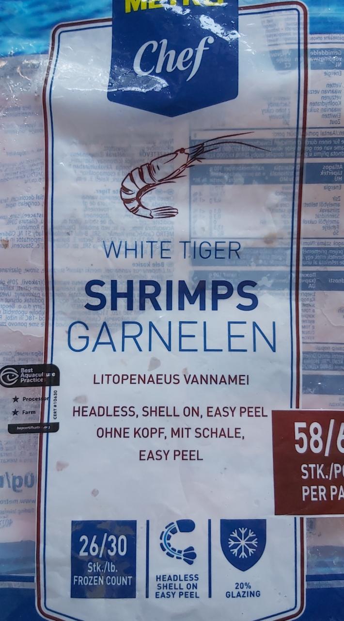 Fotografie - White tiger Shrimps Garnelen