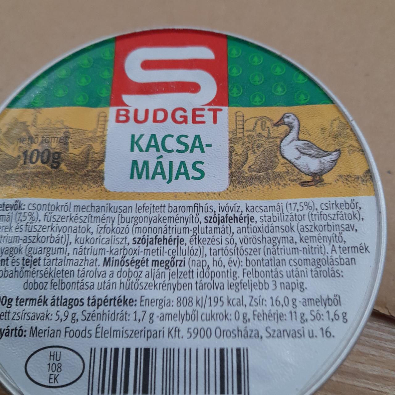 Fotografie - Kacsa-májas S Budget