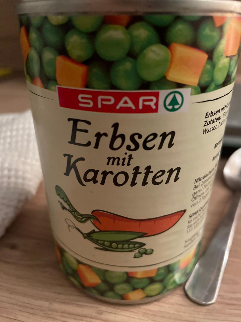 Fotografie - Erbsen mit Karotten