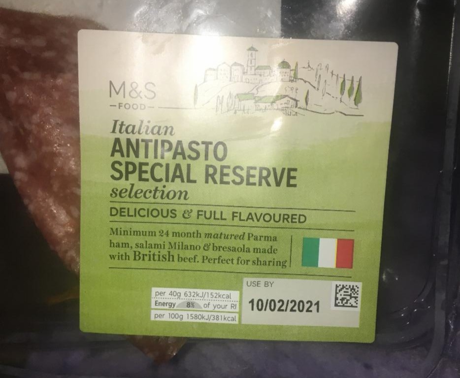 Fotografie - italian antipasto special reserve selection