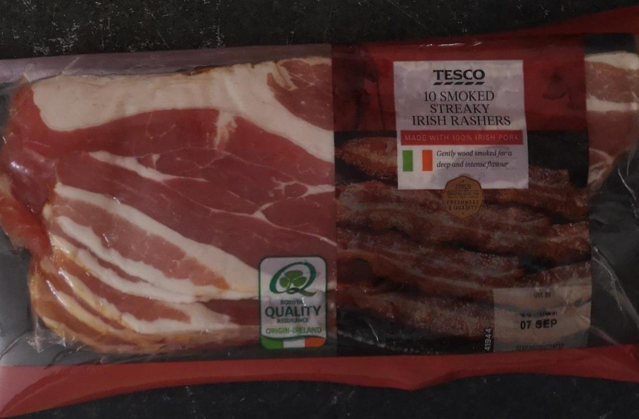 Fotografie - 10 Smoked streaky irish rashers Tesco