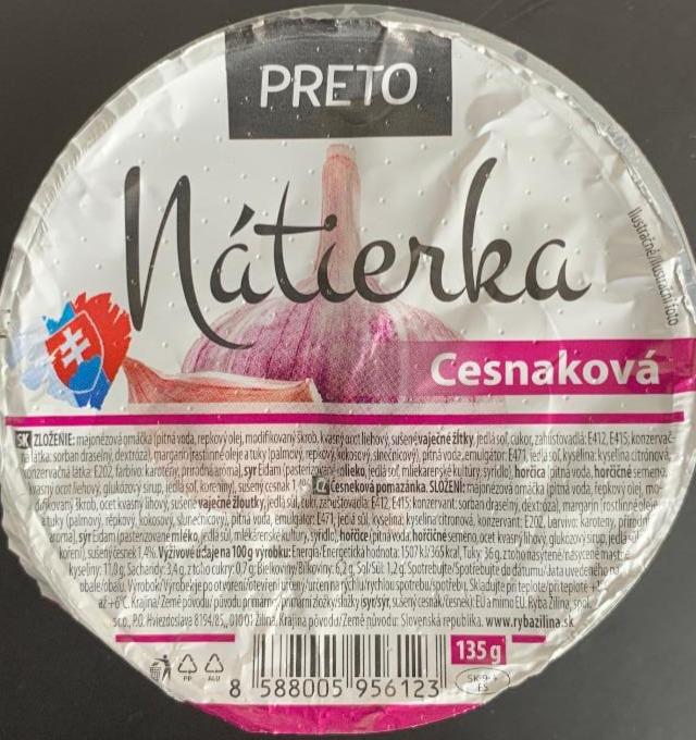 Fotografie - Nátierka cesnaková Preto