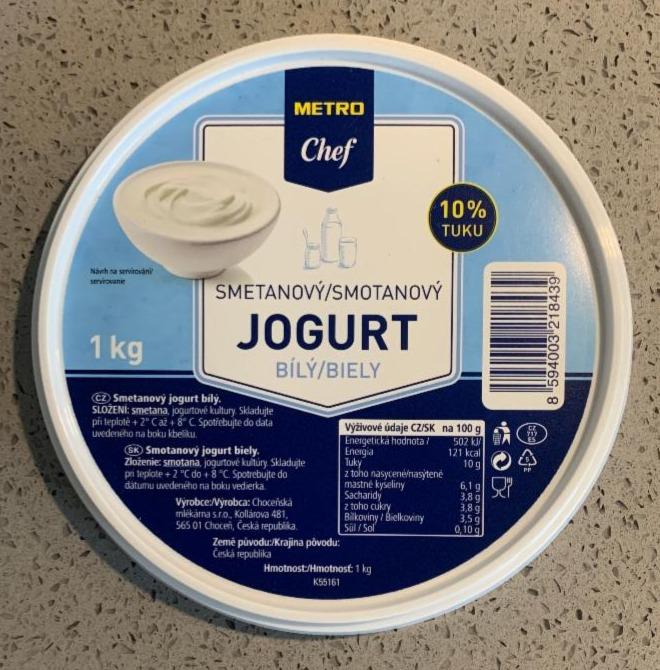 Fotografie - Smetanový jogurt bílý Metro Chef
