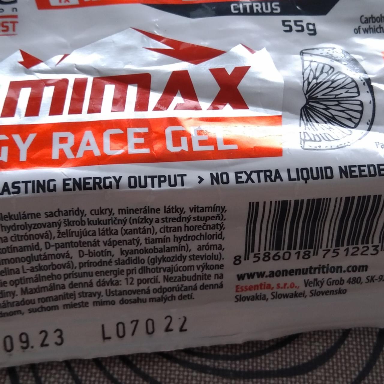 Fotografie - Stamimax Energy Race Gel