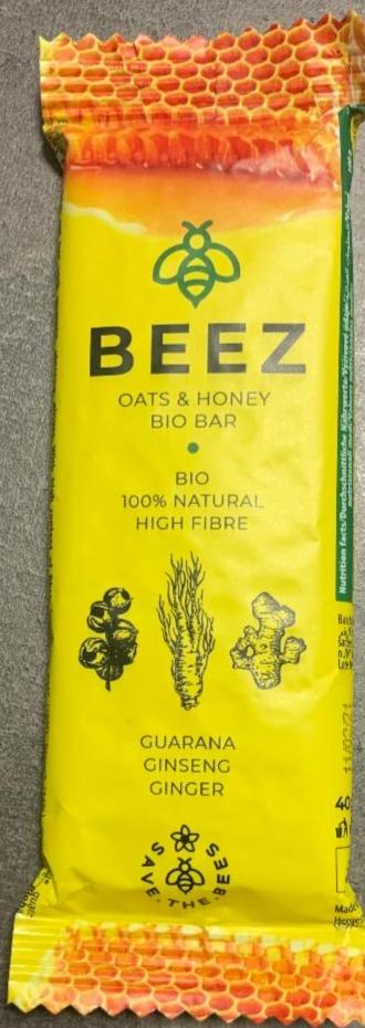 Fotografie - BEEZ oats & honey bio bar guarana ginseng ginger