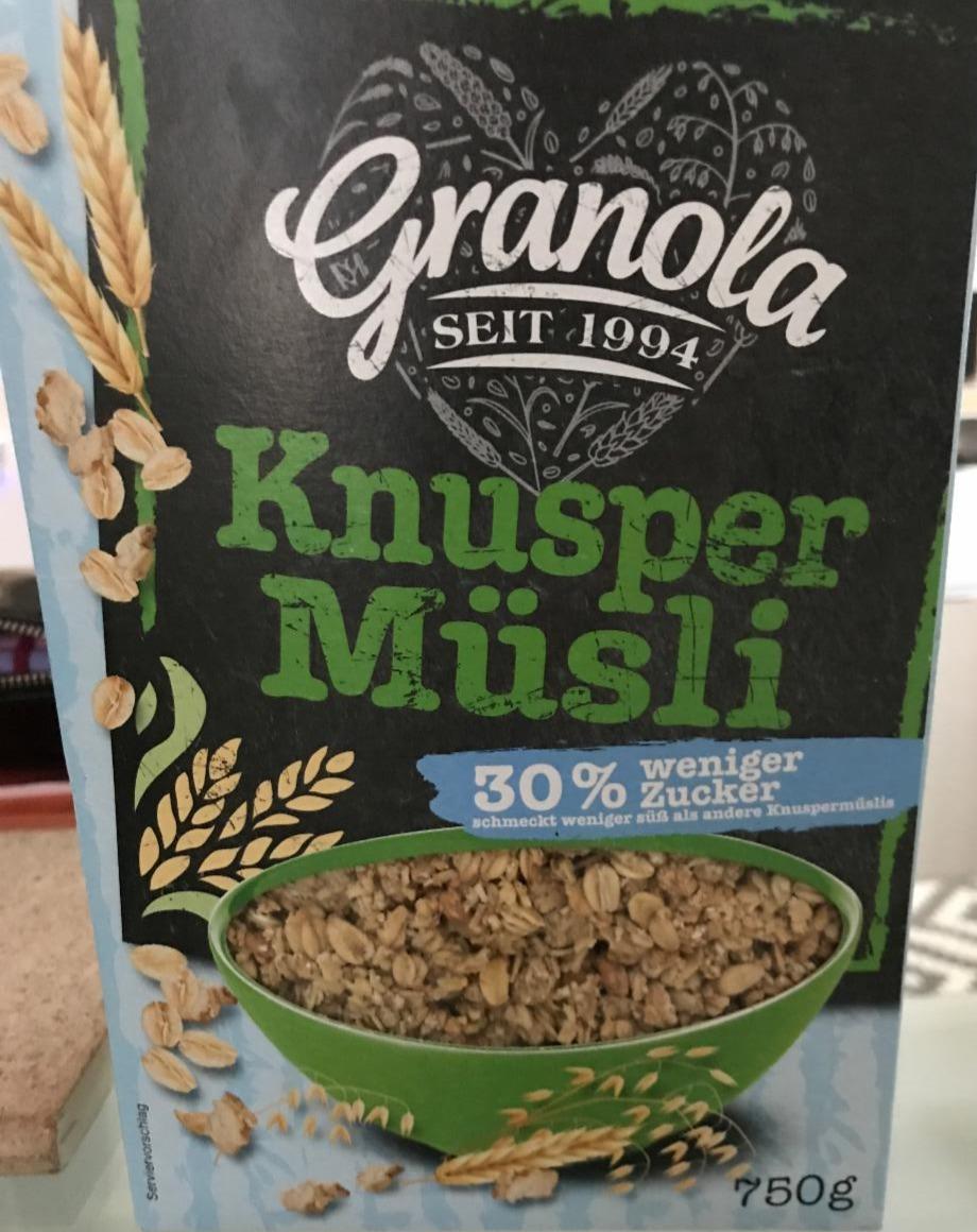 Fotografie - Knüsper müsli 30% weniger Zucker Granola