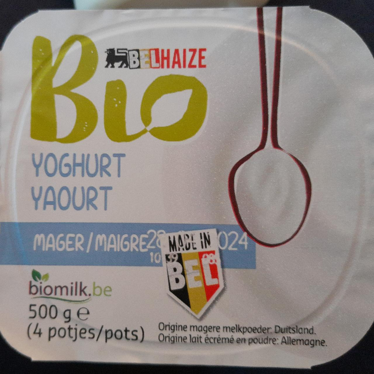 Fotografie - Bio Yoghurt Mager Delhaize