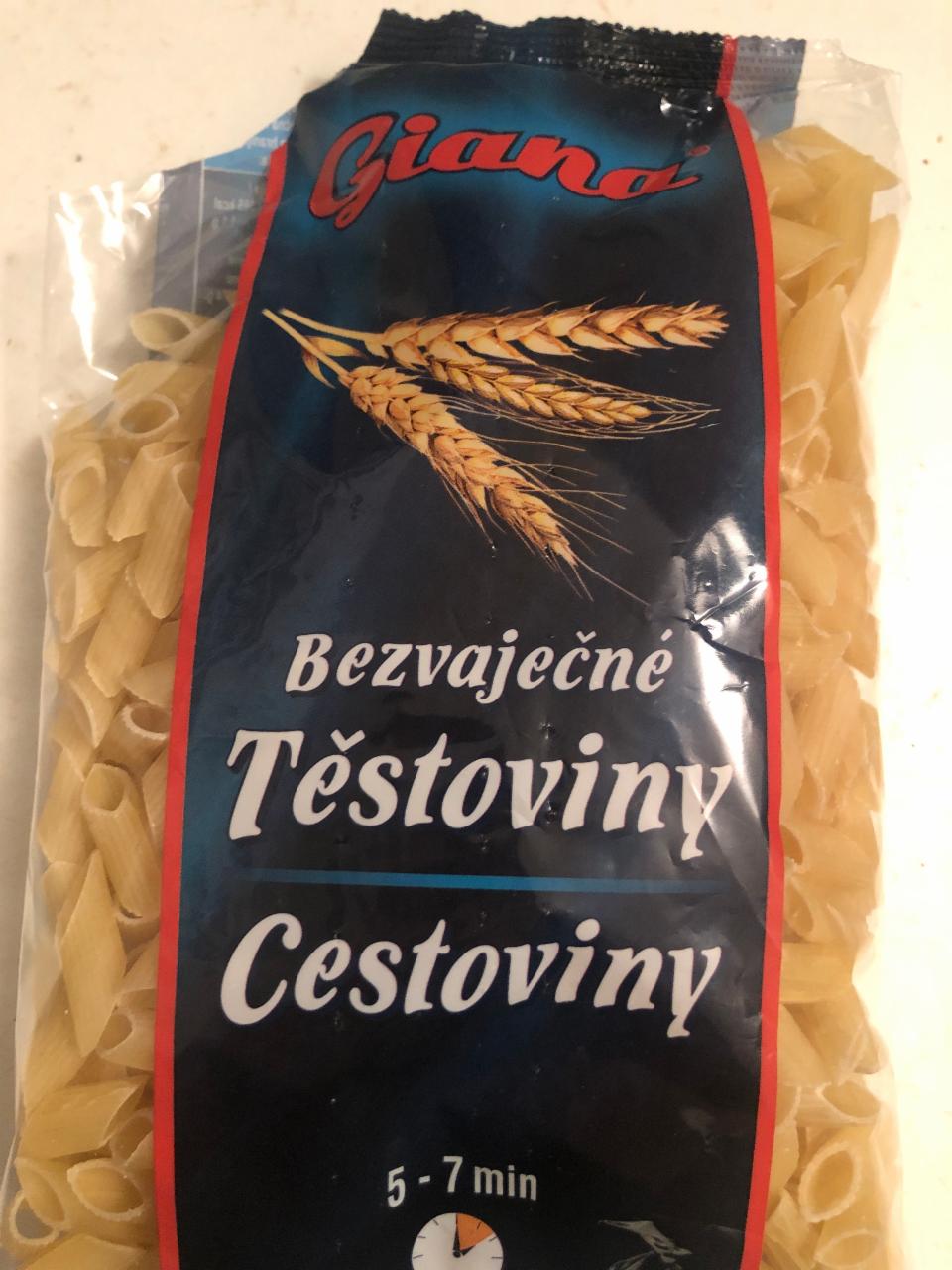 Fotografie - Penne bezvaječné cestoviny