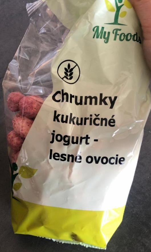 Fotografie - chrumky kukuričné jogurt-lesné ovocie 