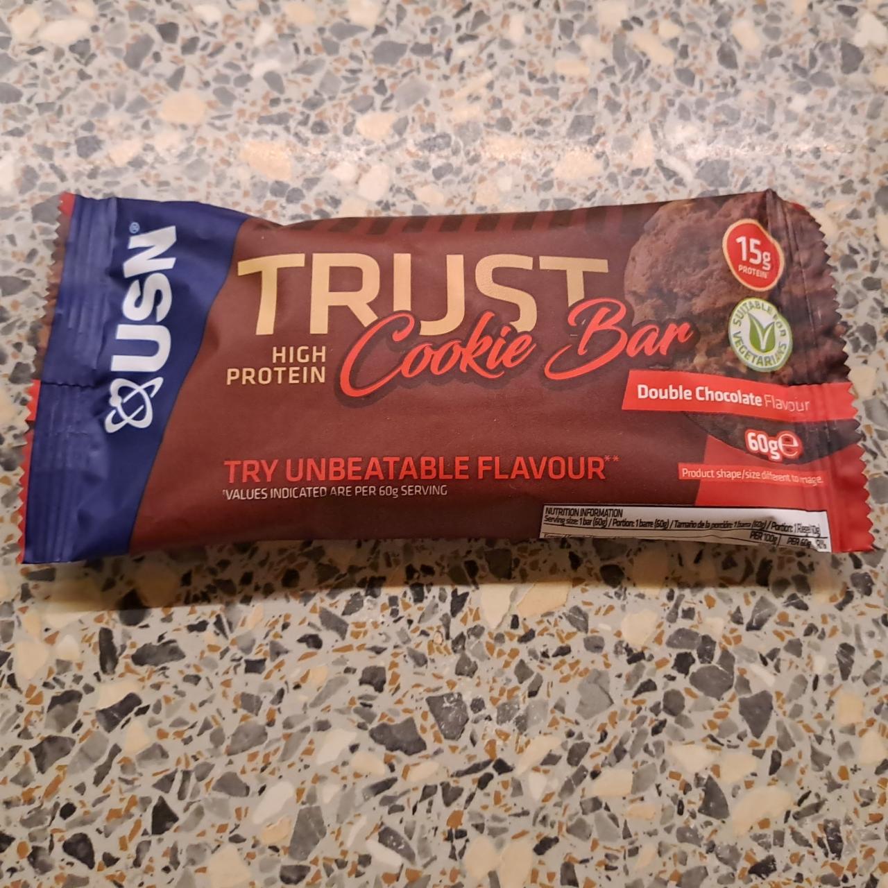 Fotografie - USN Trust Cookie Bar Double Chocolate Flavour