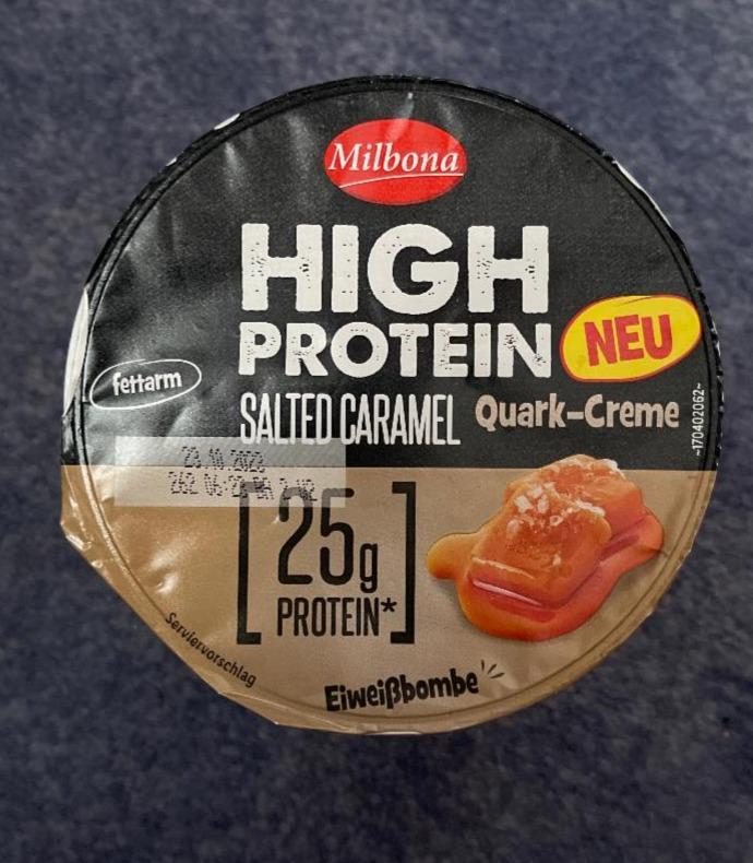 Fotografie - High Protein Salted Caramel Quark-Creme Milbona