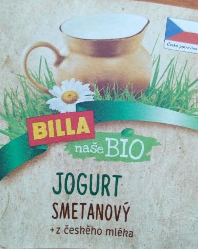 Fotografie - Billa Naše Bio Jogurt smotanový biely