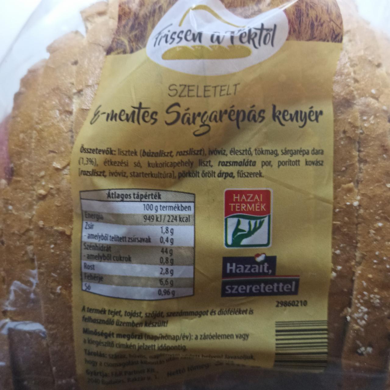 Fotografie - E-mentes Sárgarépás kenyér Frissen a péktől