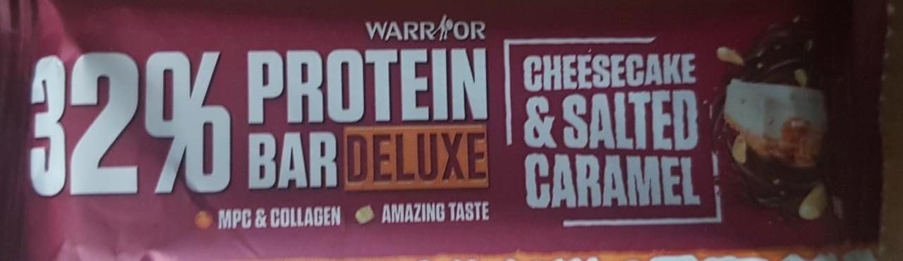 Fotografie - warrior protein bar deluxe cheesecake & salted caramel