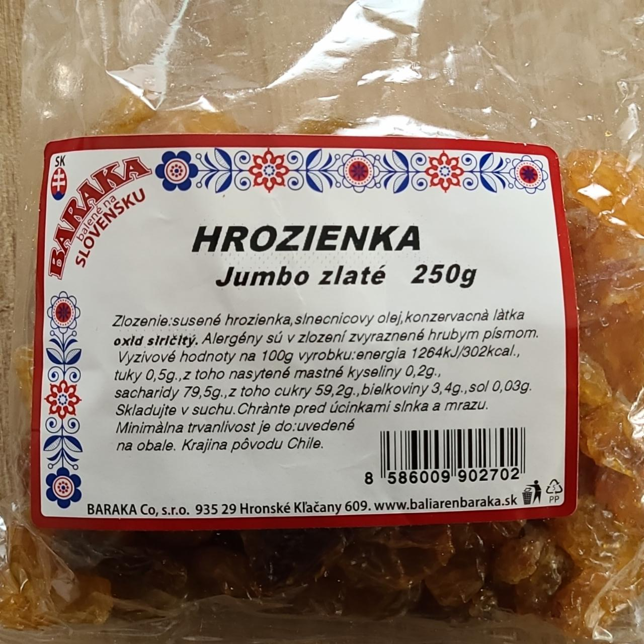 Fotografie - Hrozienka Jumbo zlaté Baraka