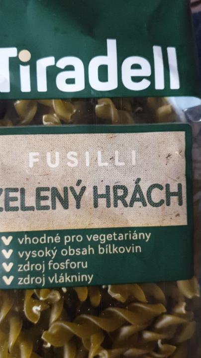 Fotografie - Fussili zelený hrách Lidl