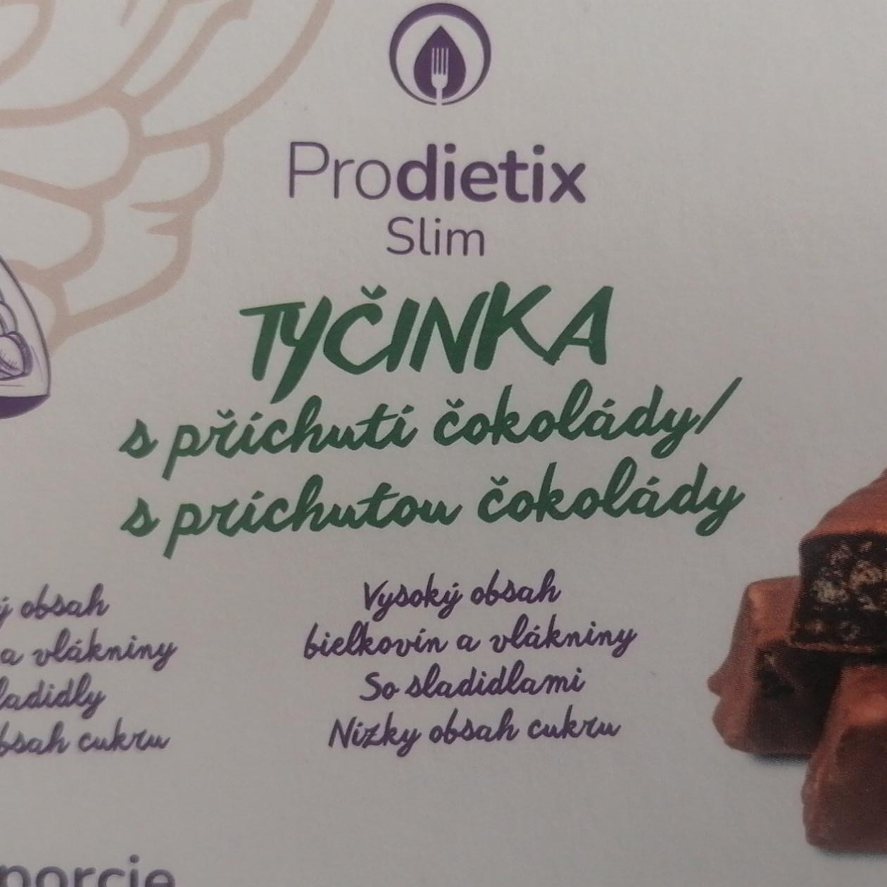 Fotografie - Tyčinka s príchuťou čokolády Prodietix