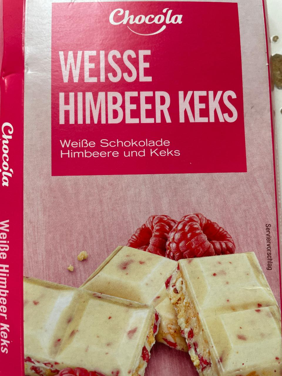 Fotografie - weisse himbeer keks chocóla