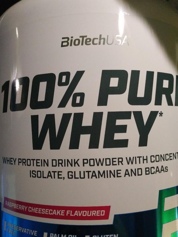 Fotografie - 100% pure whey raspberry cheesecake flavored