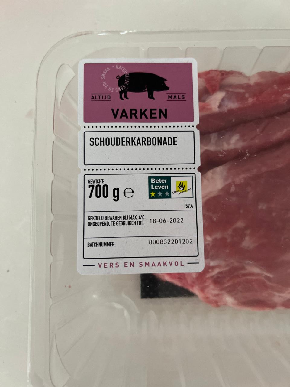 Fotografie - schouderkarbonade bravčové plece NL lidl 10%