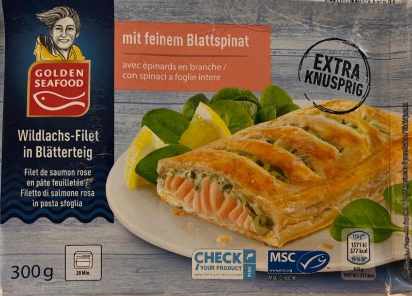 Fotografie - Wildlachs-Filet in Blätterteig Golden Seafood