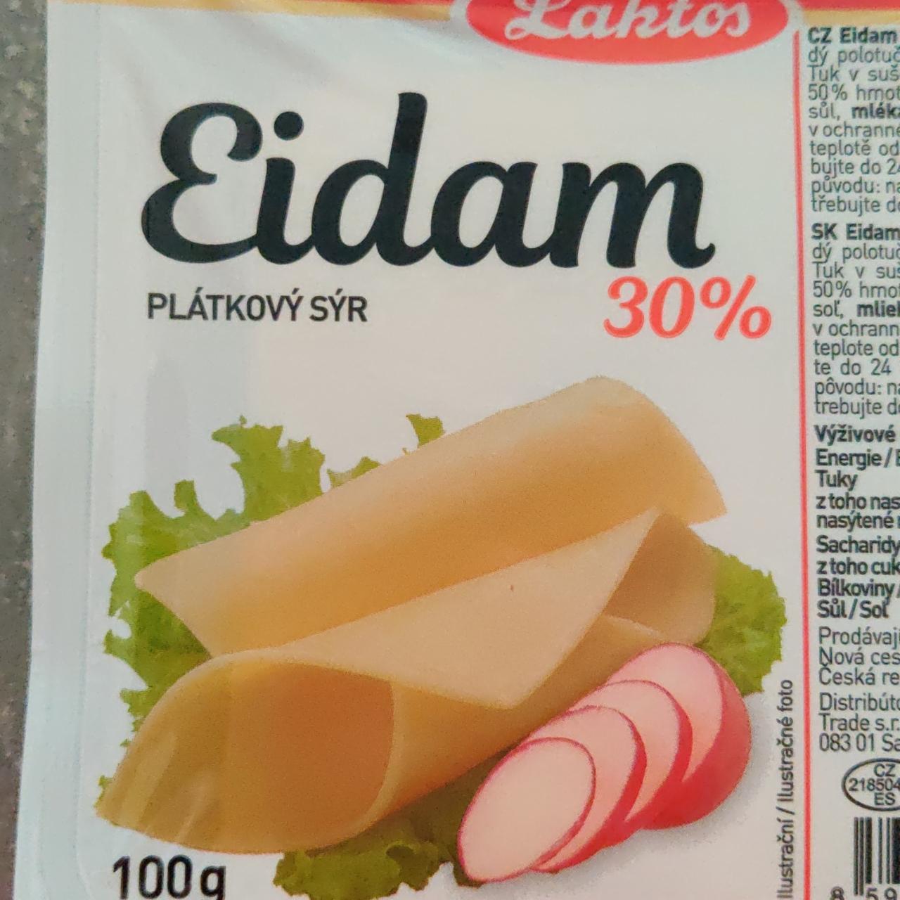 Fotografie - Eidam plátkový sýr 30% Laktos